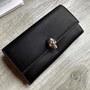 Alexander McQueen black skull wallet